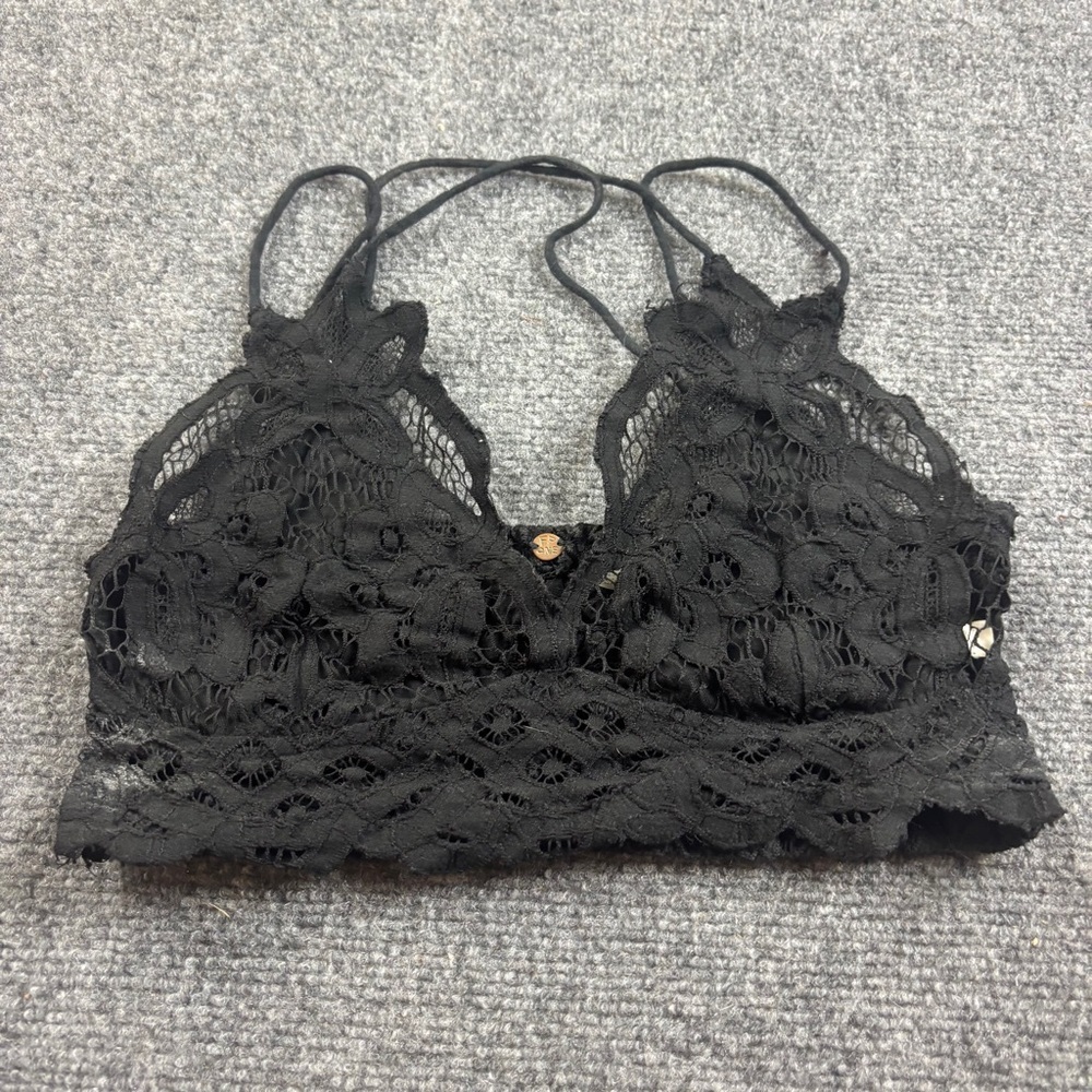 FREE PEOPLE Women’s Black Lace Adella Bralette size: XS